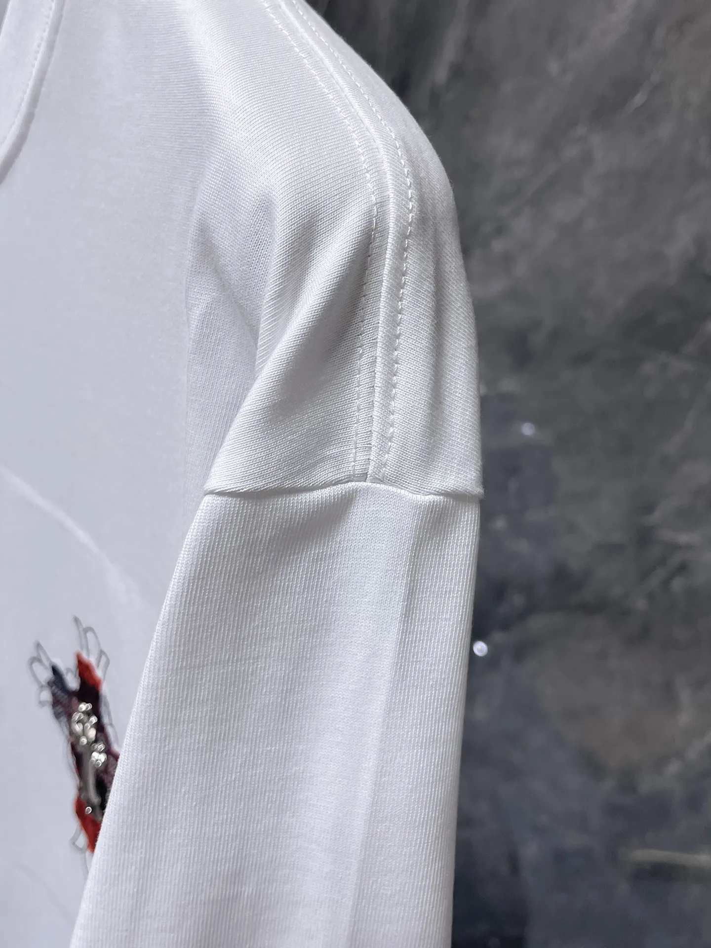 P170 new Chrome Hearts 25ss high version for summer! High-weight, environmentally friendly, high-quality top-grade fabric 280g Crow Cross Heavy Industry hand-applied embroidered willow short sleeves. Counter synchronization. 1:1 replica version. Recommended color: black